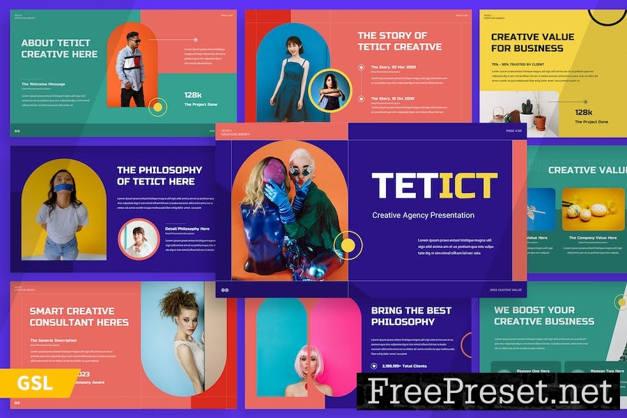 Tetict - Creative Agency Google Slides