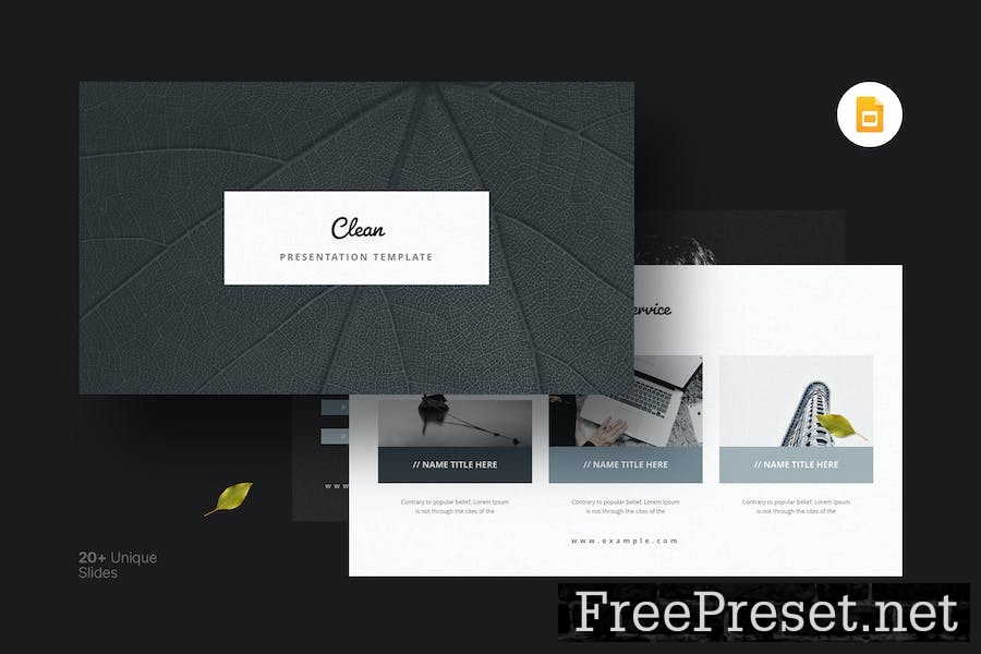 The - Clean Google Slides Templates UU42DMJ