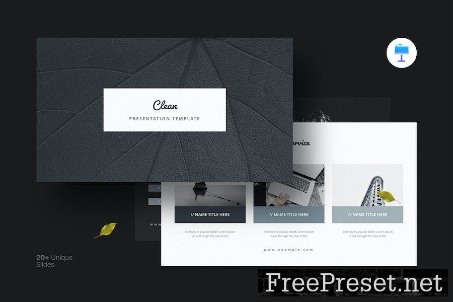 The - Clean Keynote Presentation Templates QK4J9RB