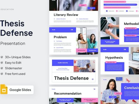 Thesis Defense Google Slides Template WPF5H4E