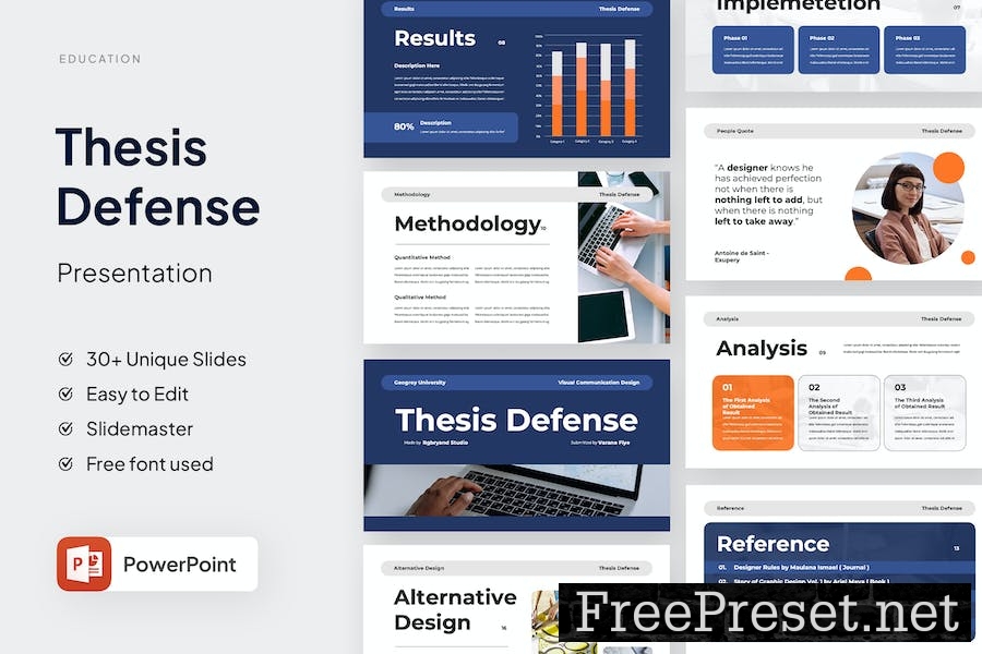 Thesis Defense Powerpoint Template HR5EVLN