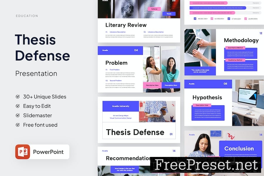 Thesis Defense Powerpoint Template MG6J6B3