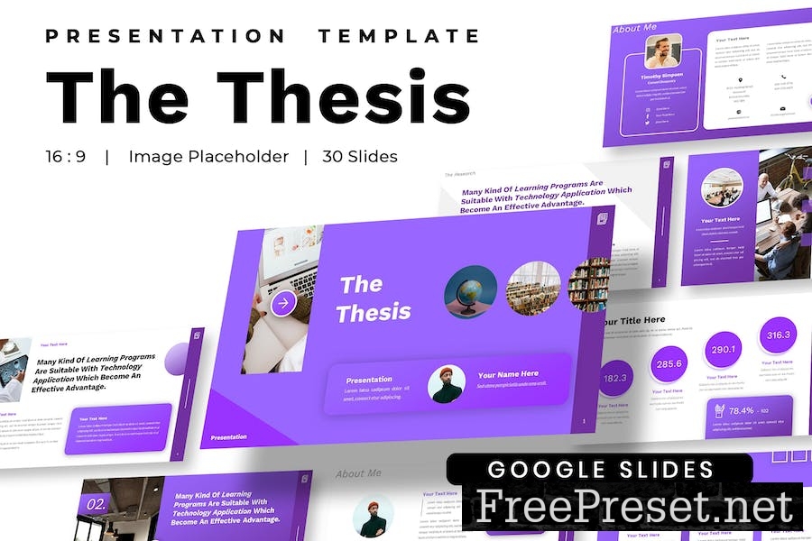 Thesis - Education Study Google Slides Template MGBDRES