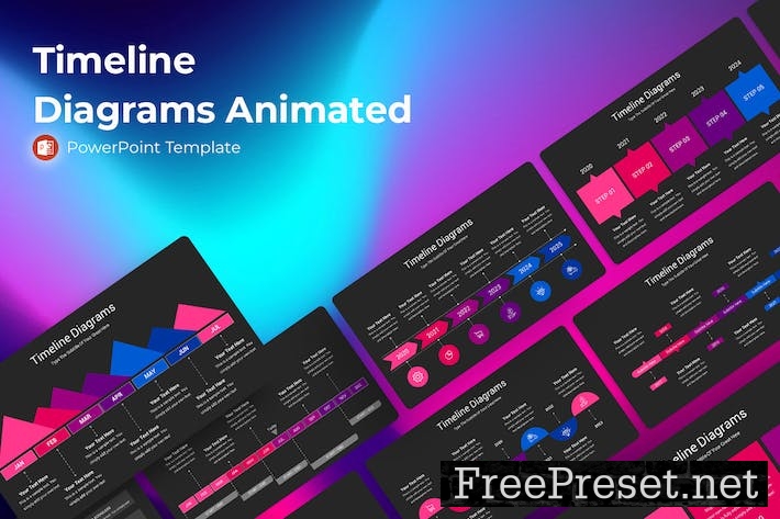 Timeline Diagrams Animated Powerpoint Presentation