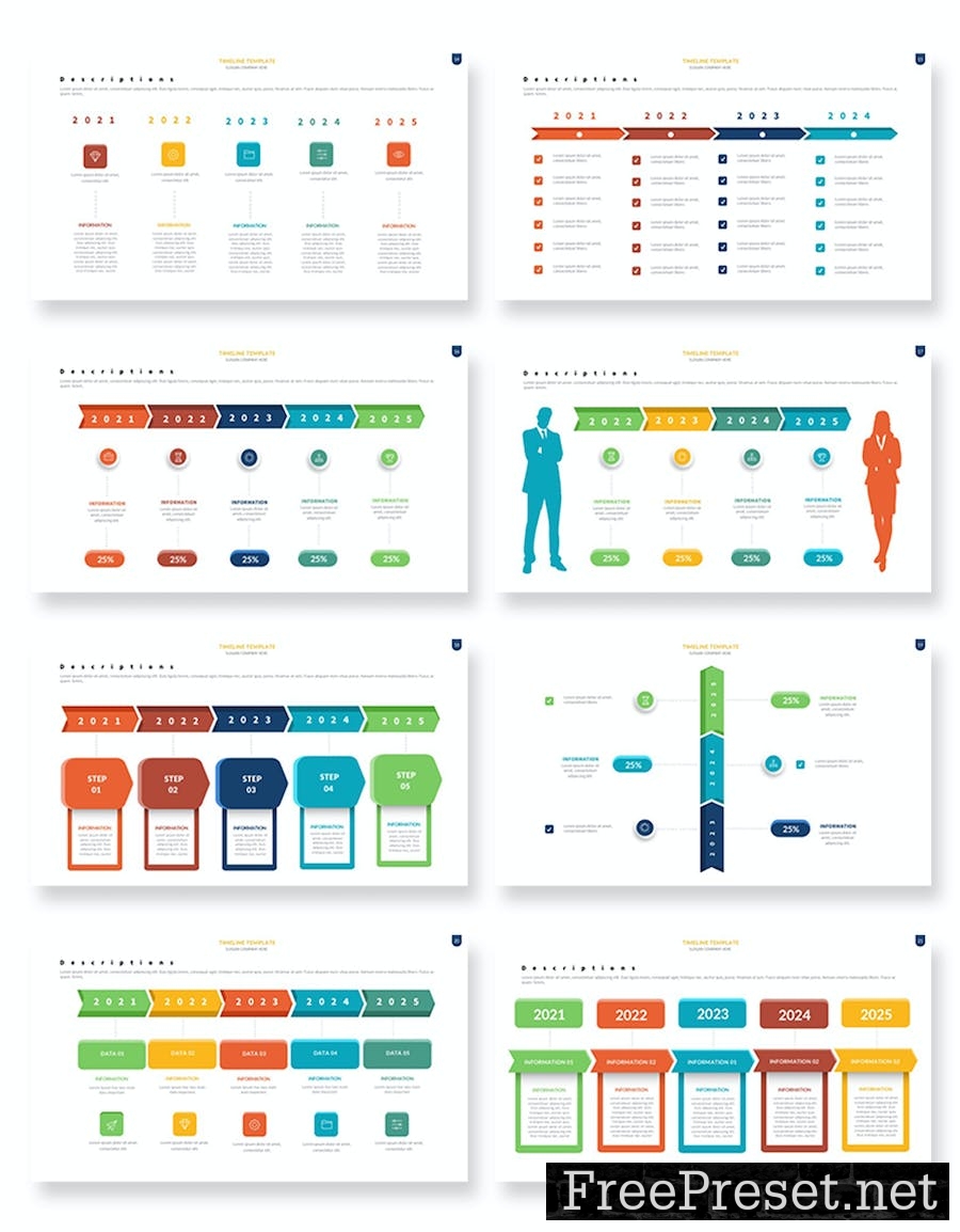 Timeline Google Slides Infographic Templates