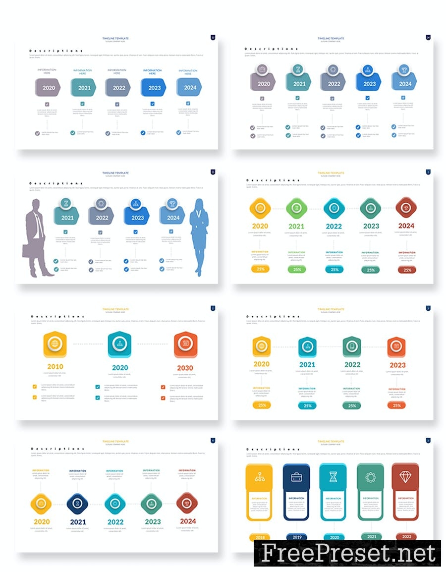 Timeline Google Slides Infographic Templates