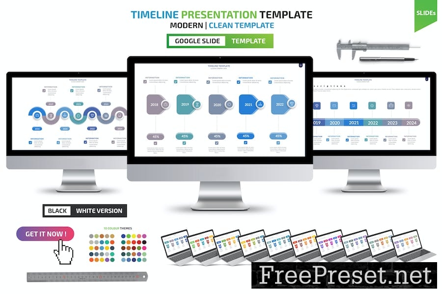 Timeline Google Slides Infographic Templates