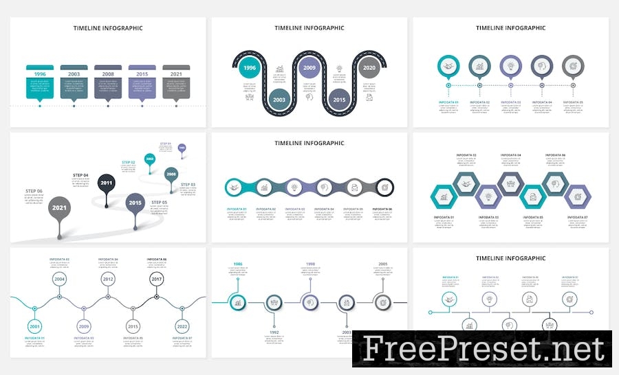 Timelines Animated Keynote Presentation. Set 01 WGHNNPN