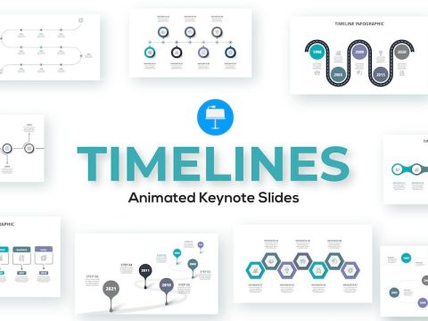 Timelines Animated Keynote Presentation. Set 01 WGHNNPN