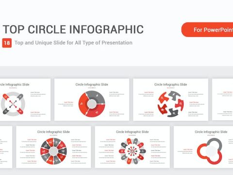 Top Circle Infographic PowerPoint Template ENAG35E