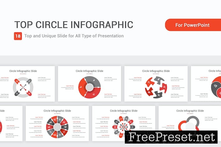 Top Circle Infographic PowerPoint Template ENAG35E