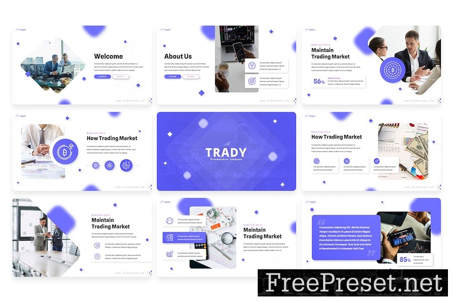 Trady - Business Trading Google Slide Template 7QB39PV