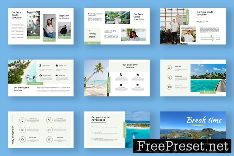 TRAVELIZA PowerPoint Template TNZUE9N