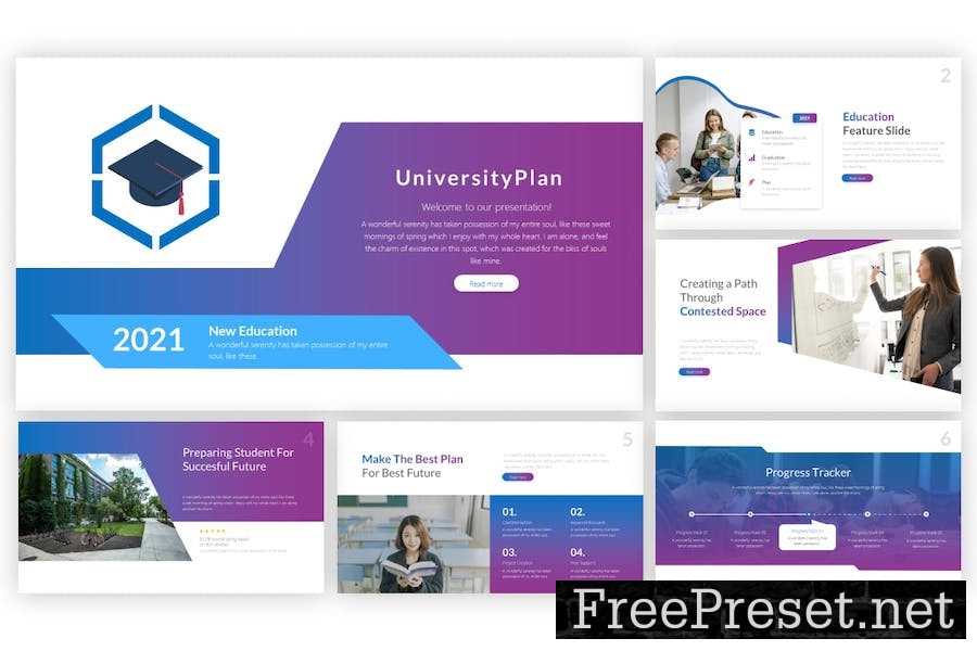 Universityplan Education PowerPoint Template 7XGYQ3J