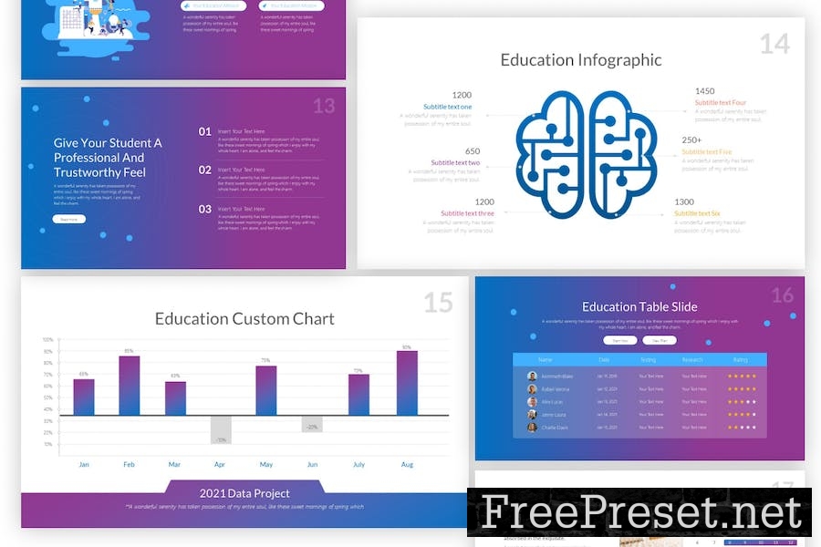 Universityplan Education PowerPoint Template 7XGYQ3J