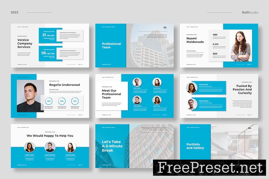 Verzico - Corporate PowerPoint Template RU8K2TY