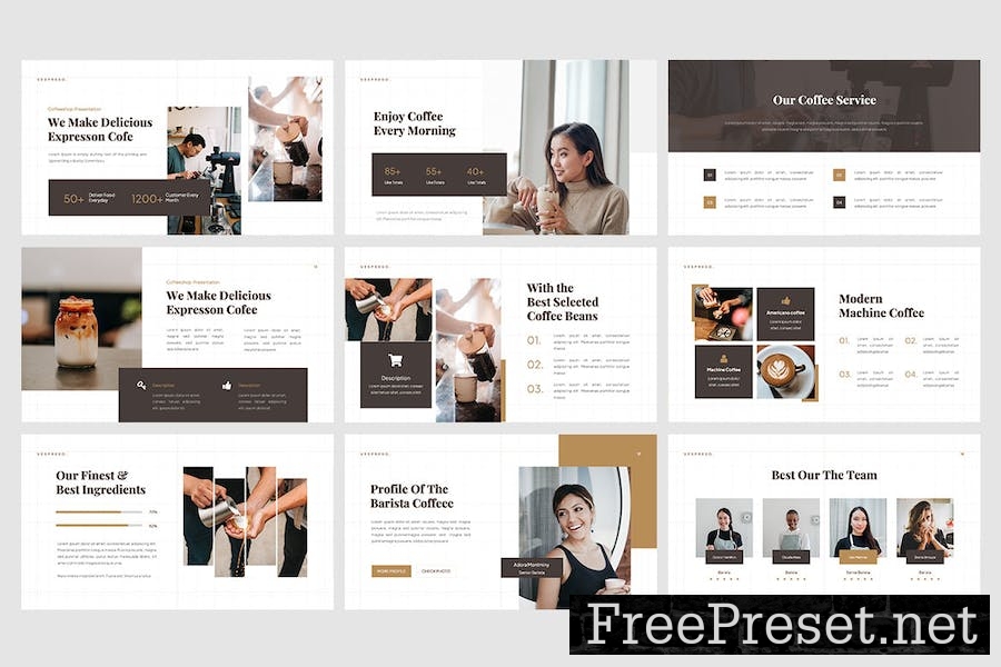 Vespresso Coffee Shop - Google Slide Templates