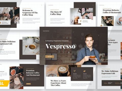 Vespresso Coffee Shop - Google Slide Templates