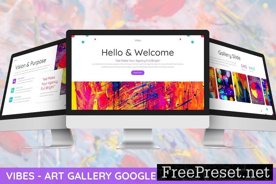 Vibes - Art Gallery Google Slides Template CGEK4LU