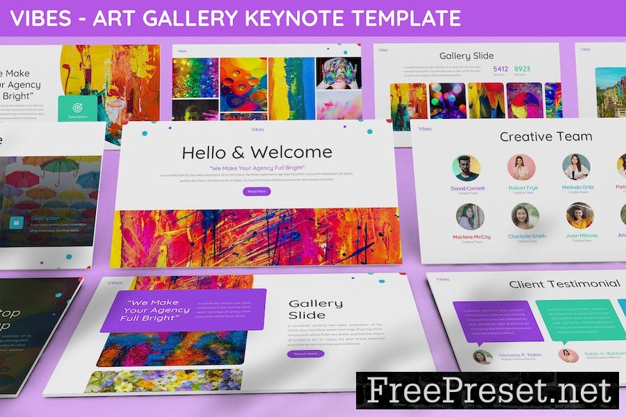 Vibes - Art Gallery Keynote Template