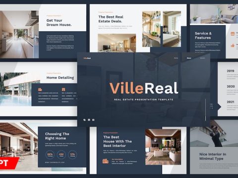 VilleReal - Real Estate Powerpoint Template QSZSU94