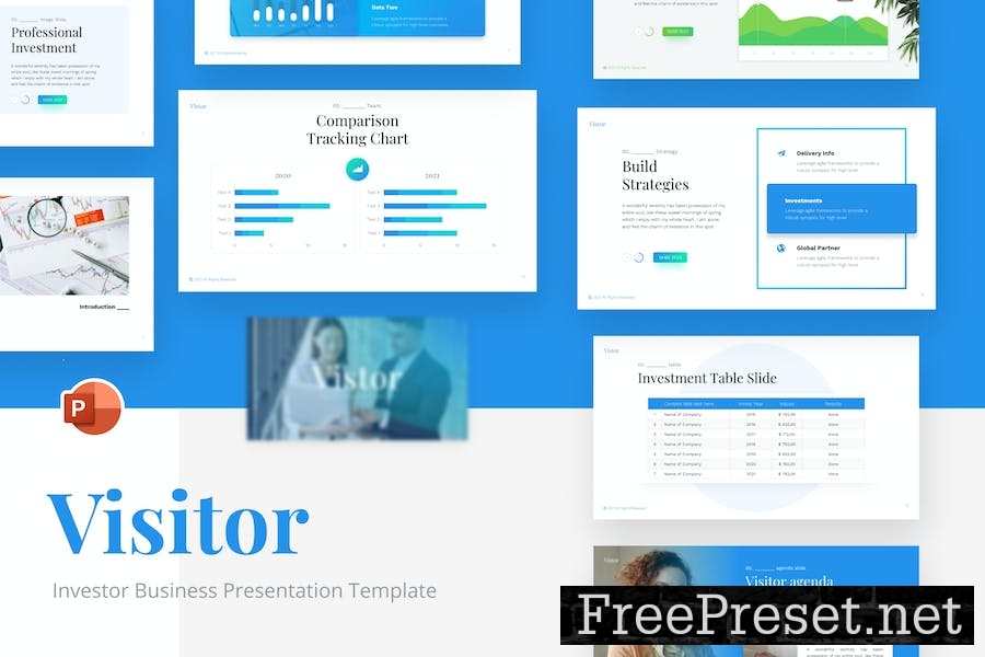 Visitor Investor Business Presentation Template FK7JBCT