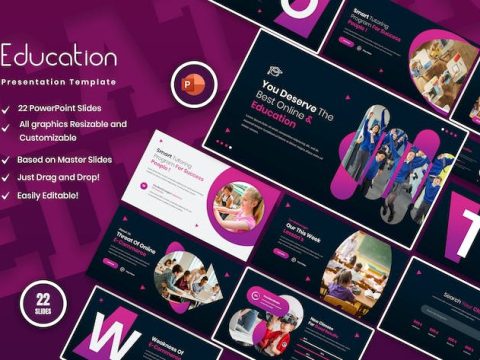 Well Education PowerPoint Presentation Template GY6THX9