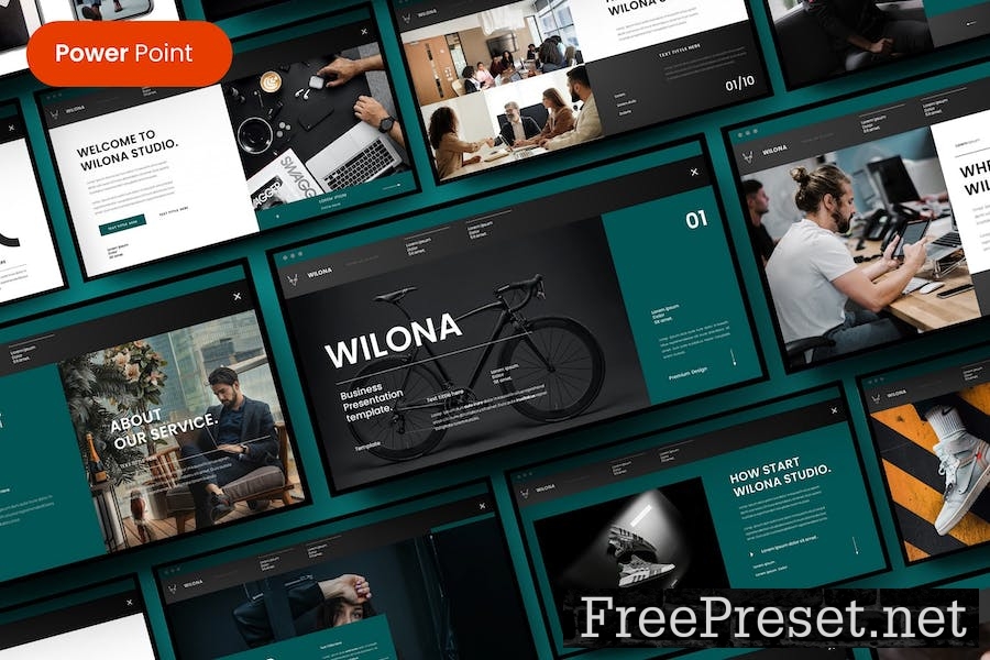 Wilona – Business PowerPoint Template GRBPEW8