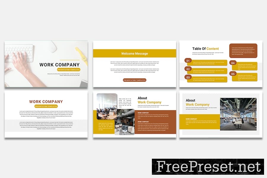 Work Company - PowerPoint Template P5ZT2U7