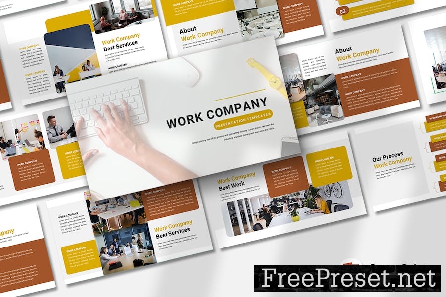 Work Company - PowerPoint Template P5ZT2U7