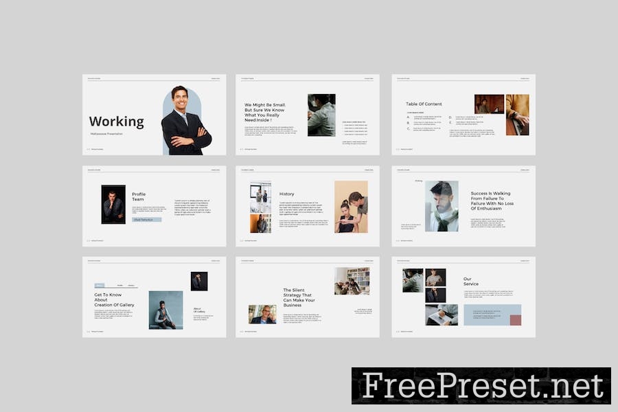 Working Powerpoint Template JDLZLTJ