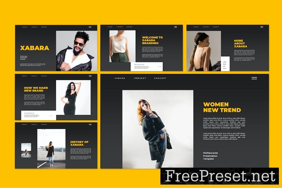 Xabara Multipurpose Powerpoint Template YBRR2W5