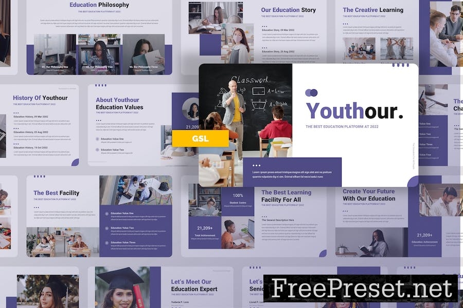 Youthour - Education Google Slides Template KVYSJ69