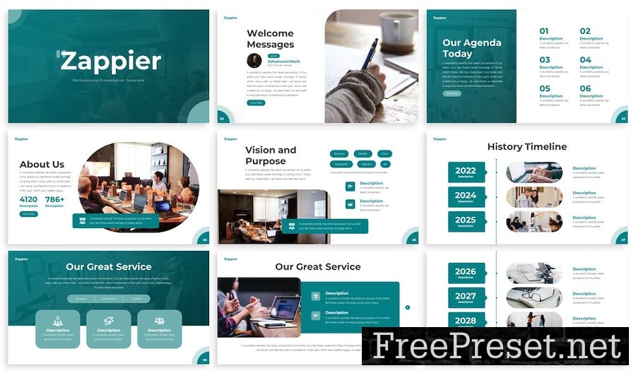 Zappier - Multipurpose Powerpoint Template WUZ538B