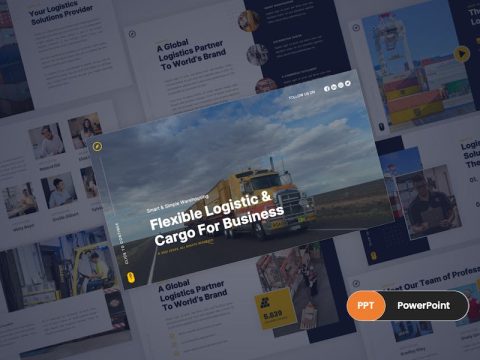 ZedEx - Logistics & Delivery PowerPoint Template SKZ5YSX