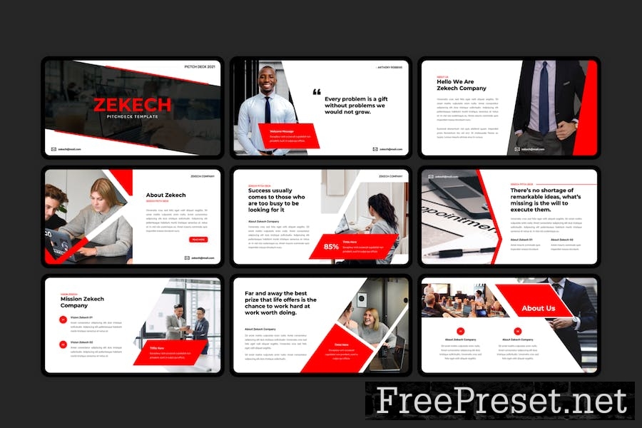 Zekech - Pitch Deck Google Slides Template GV5LV38