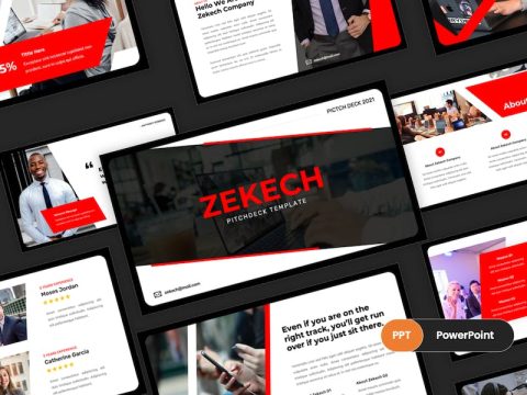 Zekech - Pitch Deck PowerPoint Template LUBJ6TW