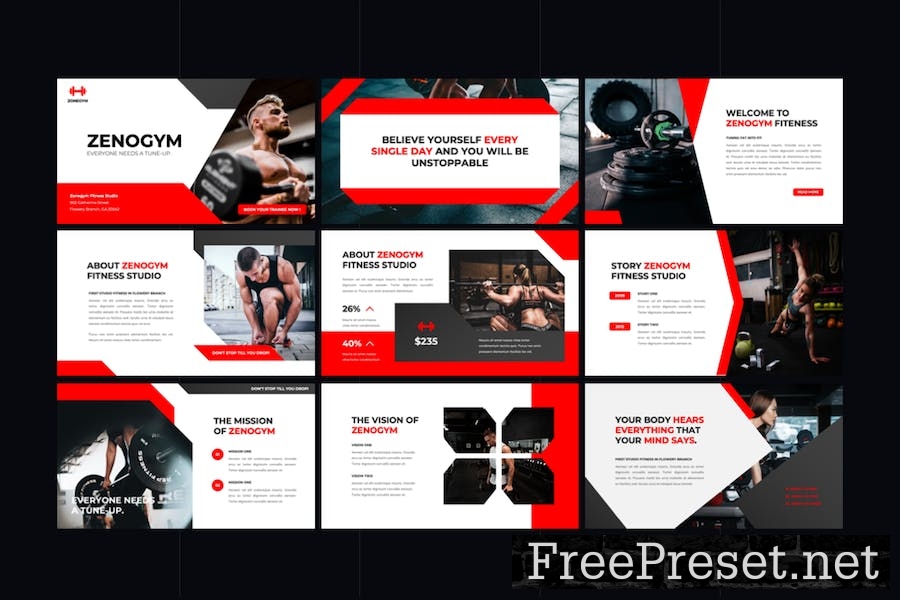 Zenogym - Fitness and Gym Keynote Template X5F2RXN