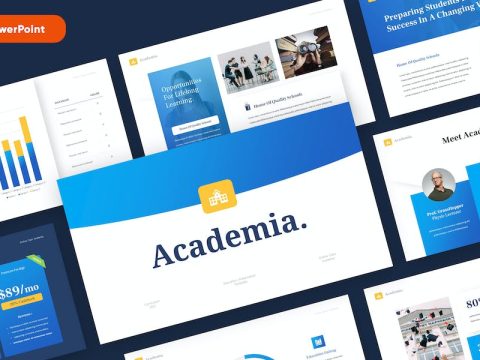 ACADEMIA - Education Powerpoint Template Q5NZB85