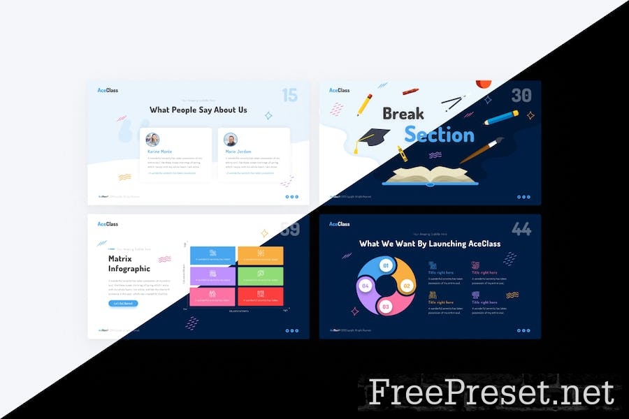 AceClass Education PowerPoint Template D2A7SFZ