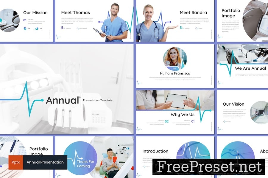 Annual - Medical Powerpoint Template URED7CQ