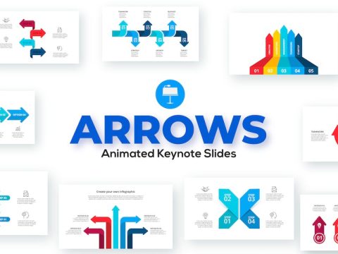 Arrows Animated Keynote Presentation. Set 01. 3KKNQDU