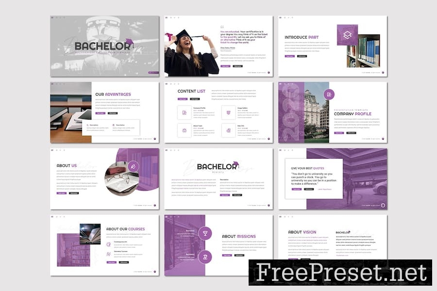 Bachelor - Education Powerpoint Template 5Q8H8G7