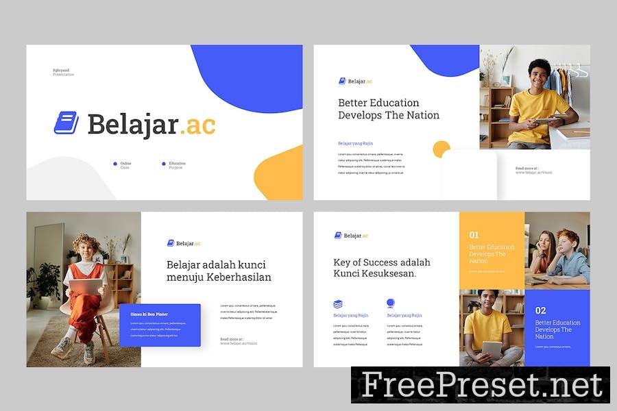 BELAJAR - Education Powerpoint Template 4AMN7MK