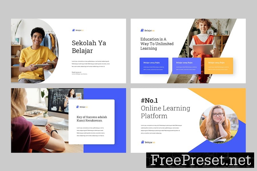 BELAJAR - Education Powerpoint Template 4AMN7MK