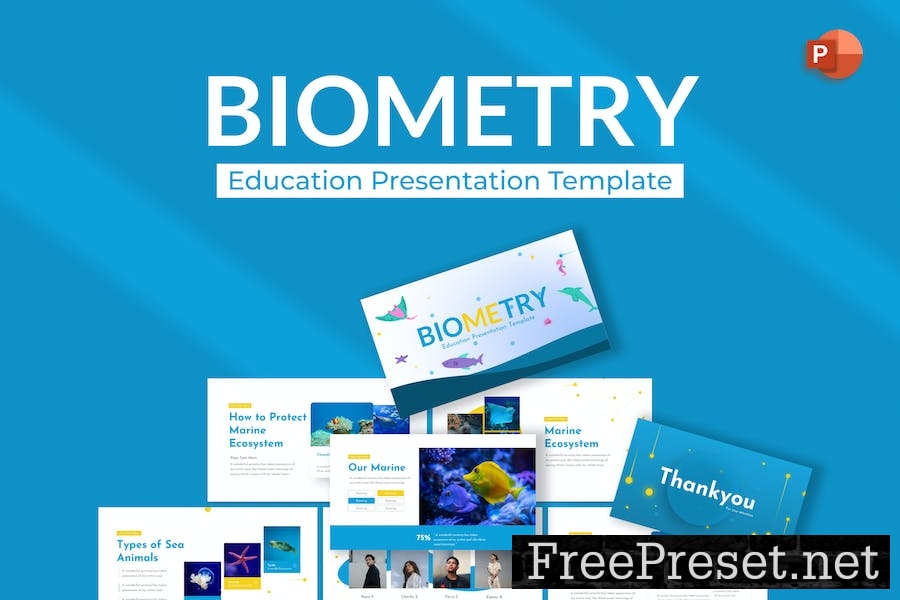 Biometry Education Modern PowerPoint Template FJDWH8Y