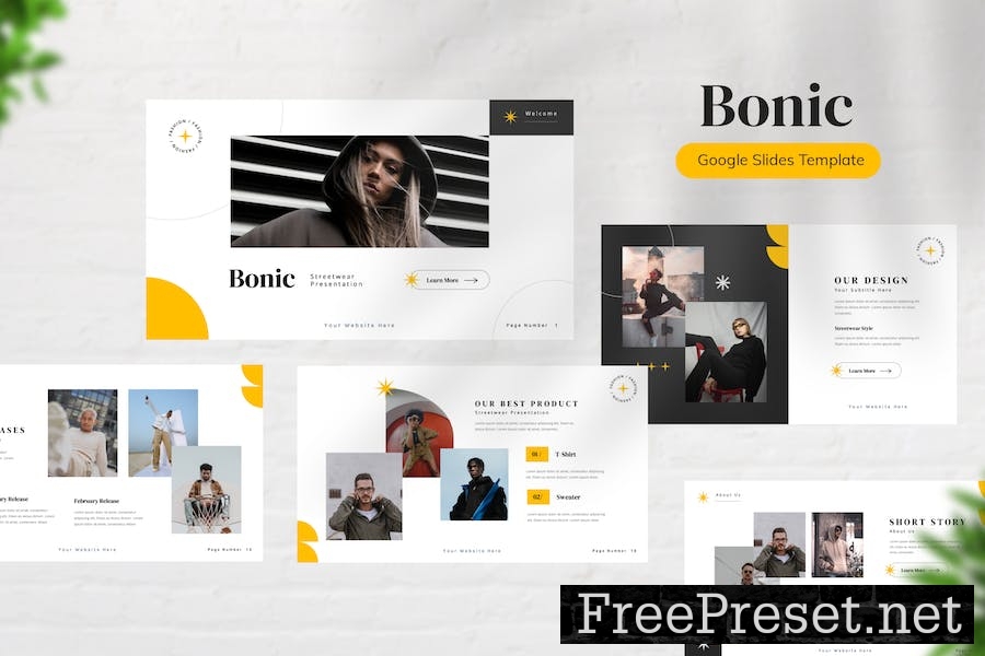 Bonic Streetwear Fashion Google Slides