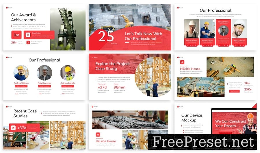 Buildy - Construction Google Slides Template