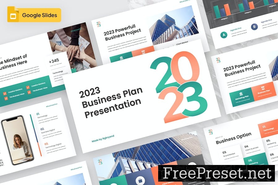 Business Plan Professional Google Slides Template S9DP4BH