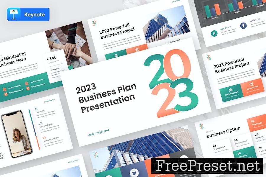 Business Plan Professional Keynote Template 72GF2JV